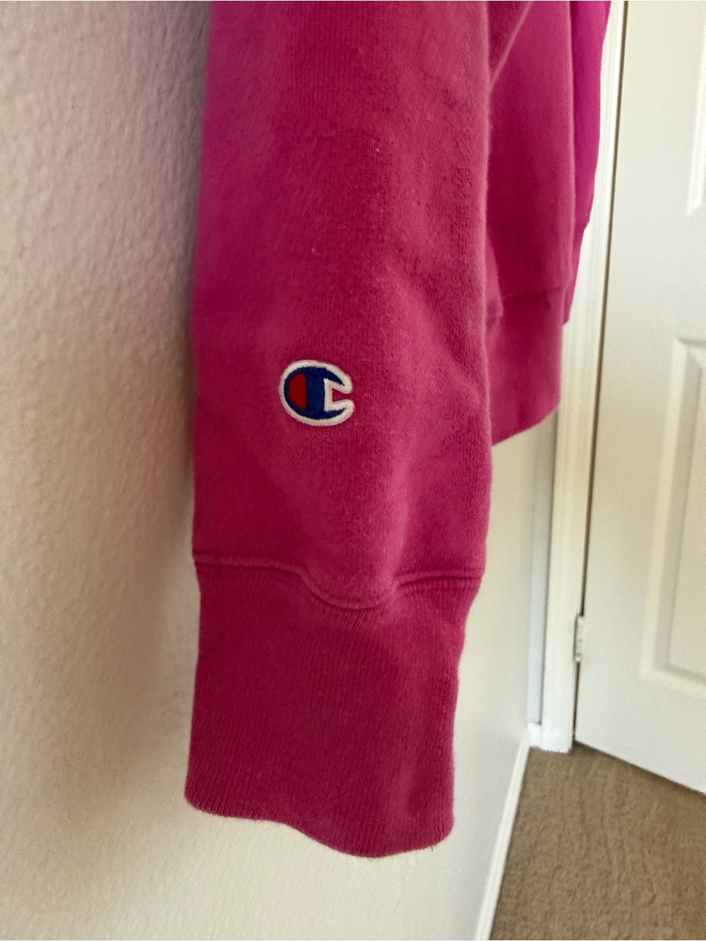 Champion Women's Bright Fuchsia Pullover Hoodie - Picture 5 of 5